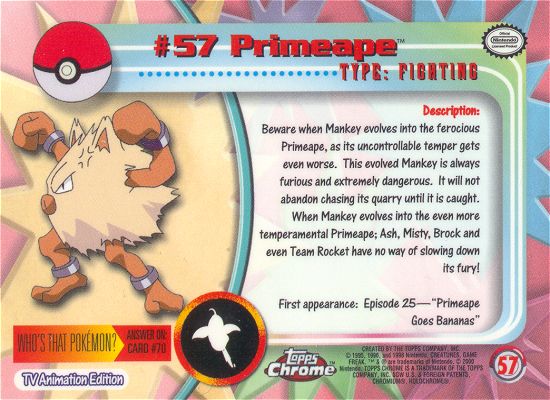 Primeape Rückseite