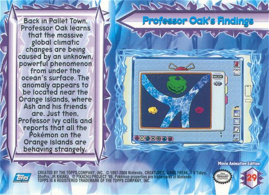 Professor Oak's Findings Rückseite