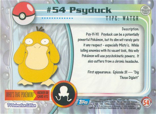 Psyduck Rückseite
