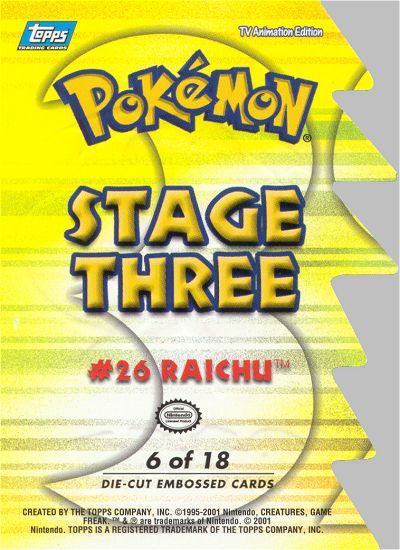 Raichu Rückseite
