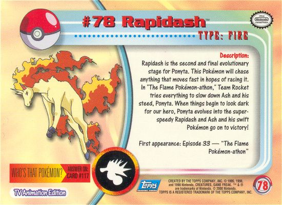 Rapidash Rückseite