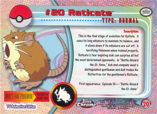 Raticate Rückseite