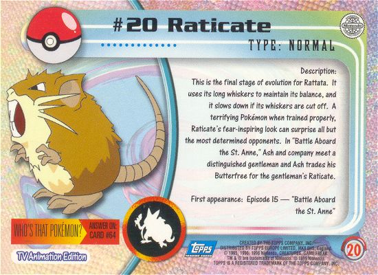 Raticate Rückseite