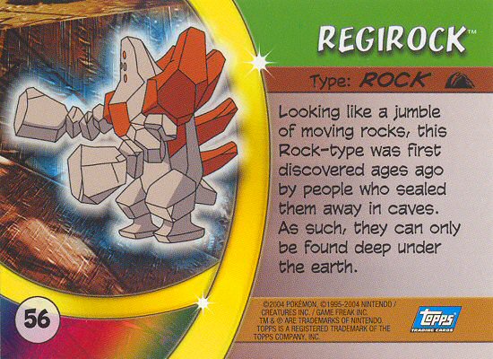 Regirock Rückseite