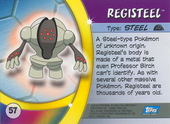 Registeel Rückseite