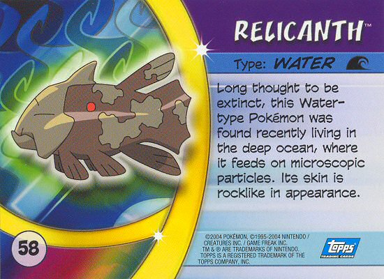 Relicanth Rückseite
