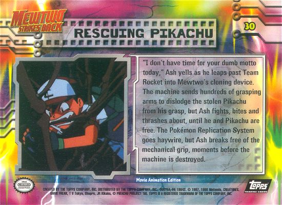 Rescuing Pikachu Rückseite