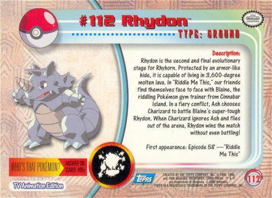 Rhydon Rückseite