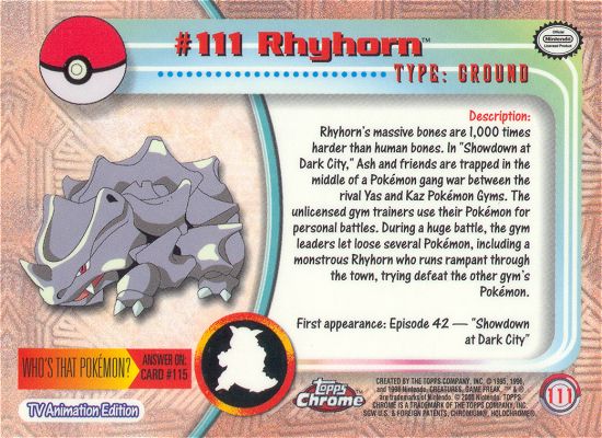 Rhyhorn Rückseite