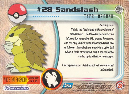 Sandslash Rückseite