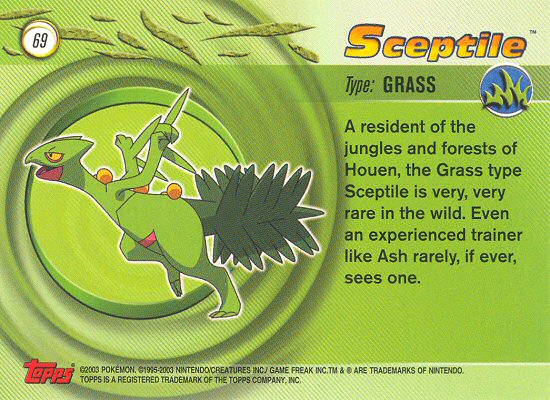 Sceptile Rückseite