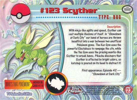 Scyther Rückseite