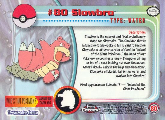 Slowbro Rückseite