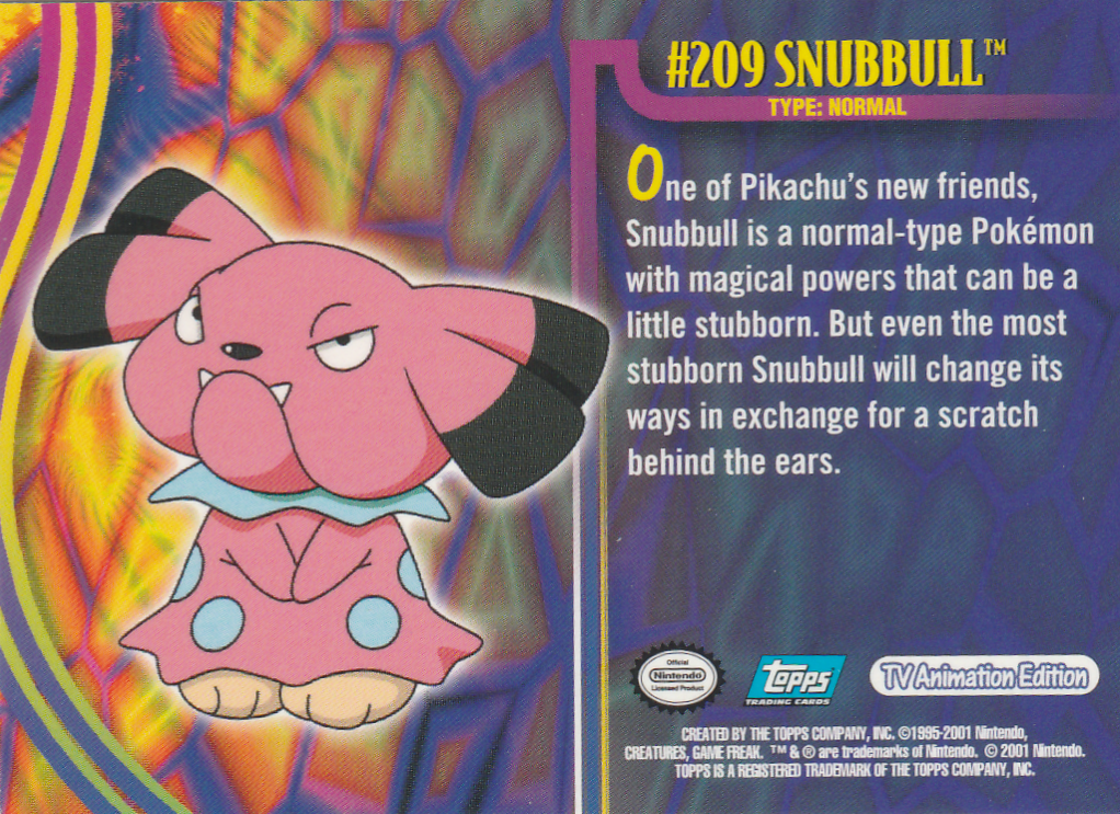 Snubbull Rückseite