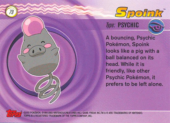 Spoink Rückseite