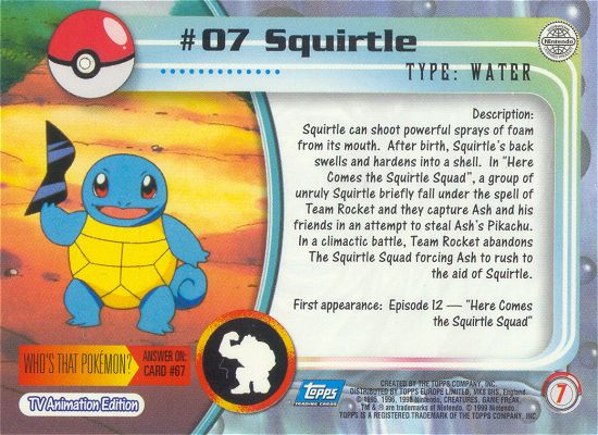 Squirtle Rückseite
