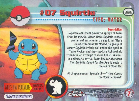 Squirtle Rückseite