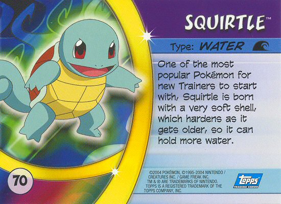 Squirtle Rückseite