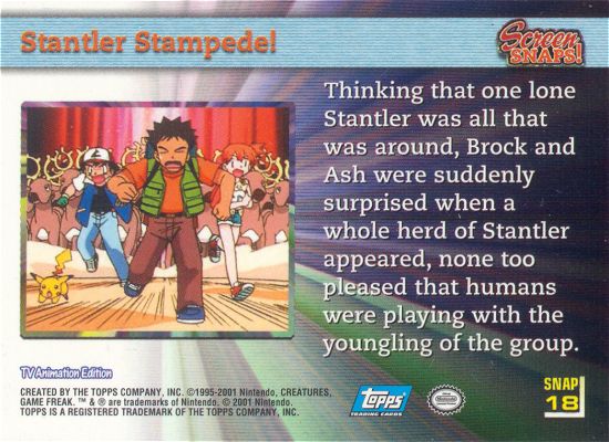 Stantler Stampede! Rückseite