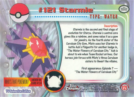 Starmie Rückseite