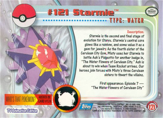 Starmie Rückseite