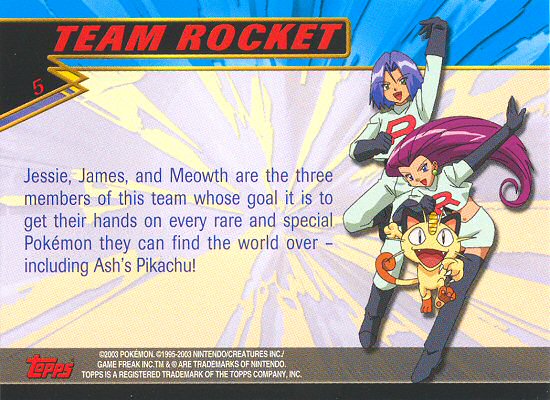 Team Rocket Rückseite