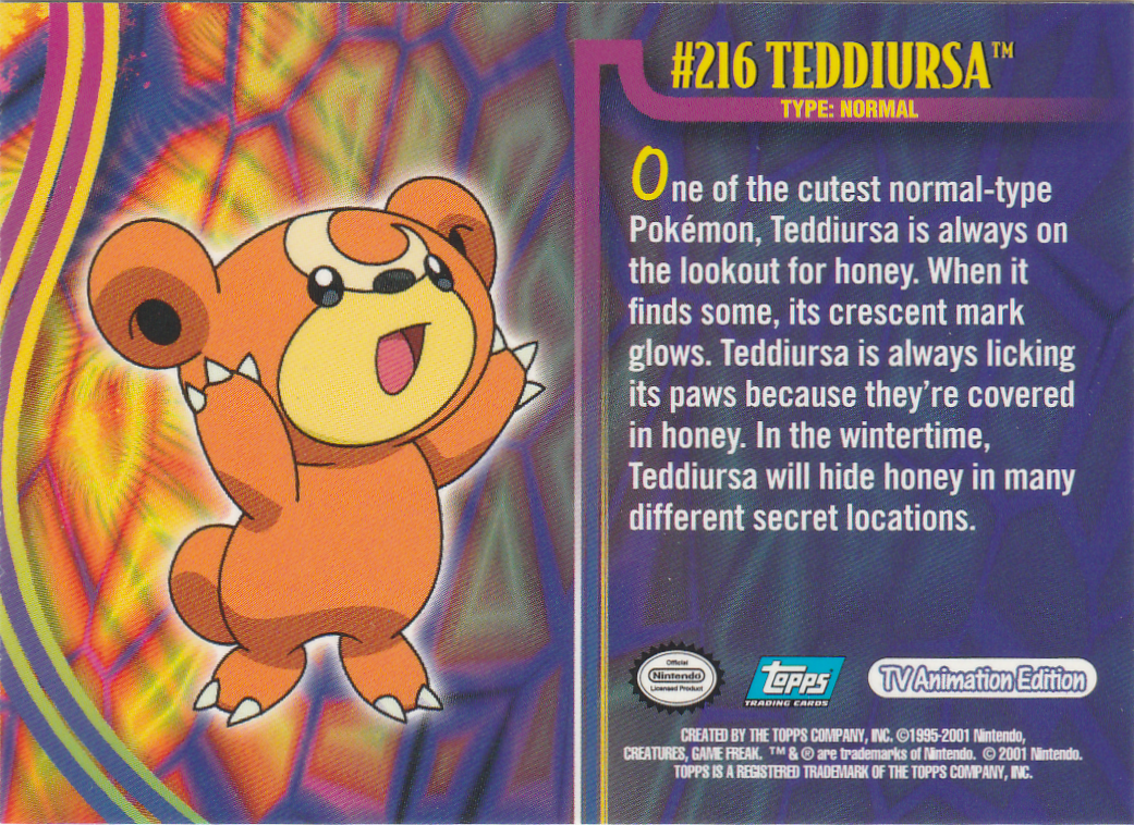 Teddiursa Rückseite