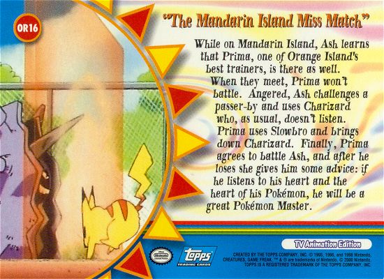 The Mandarin Island Miss Match Rückseite