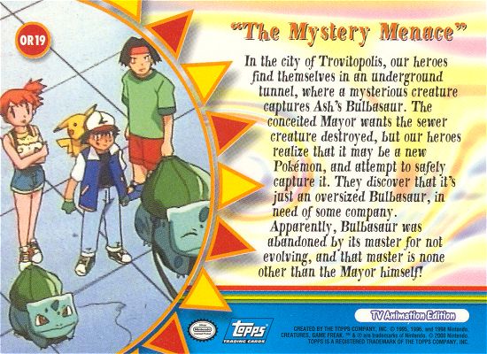 The Mystery Menace Rückseite