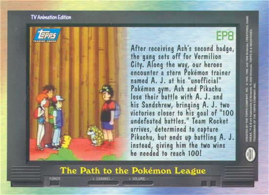 The Path to the Pokemon League Rückseite