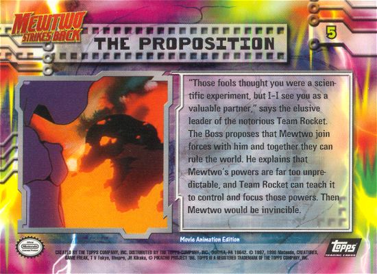 The Proposition Rückseite