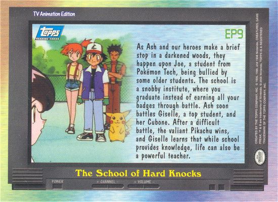 The School of Hard Knocks Rückseite