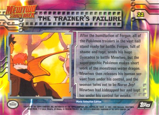 The Trainer's Failure Rückseite