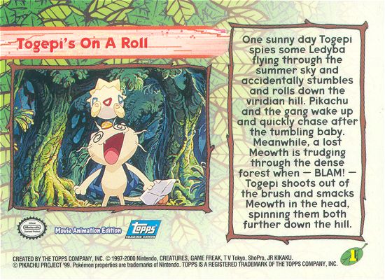 Togepi's On A Roll Rückseite