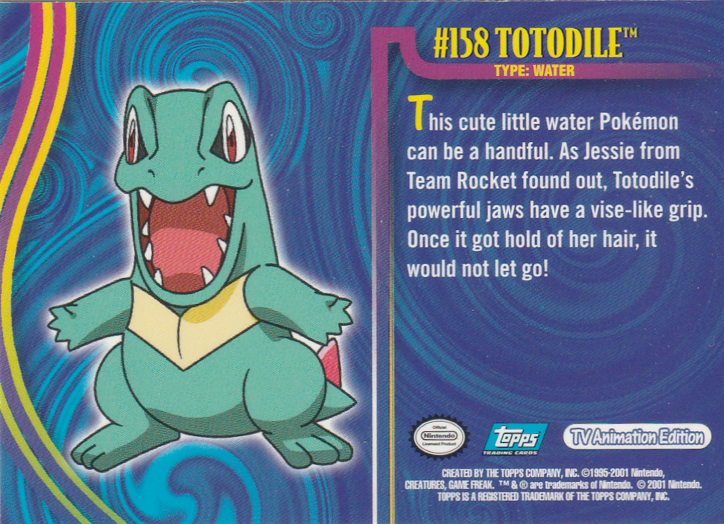 Totodile Rückseite