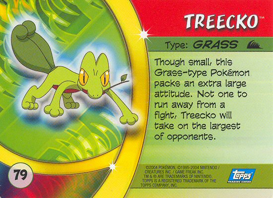 Treecko Rückseite