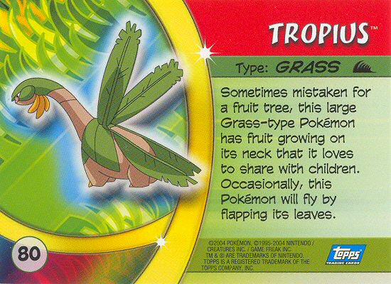 Tropius Rückseite
