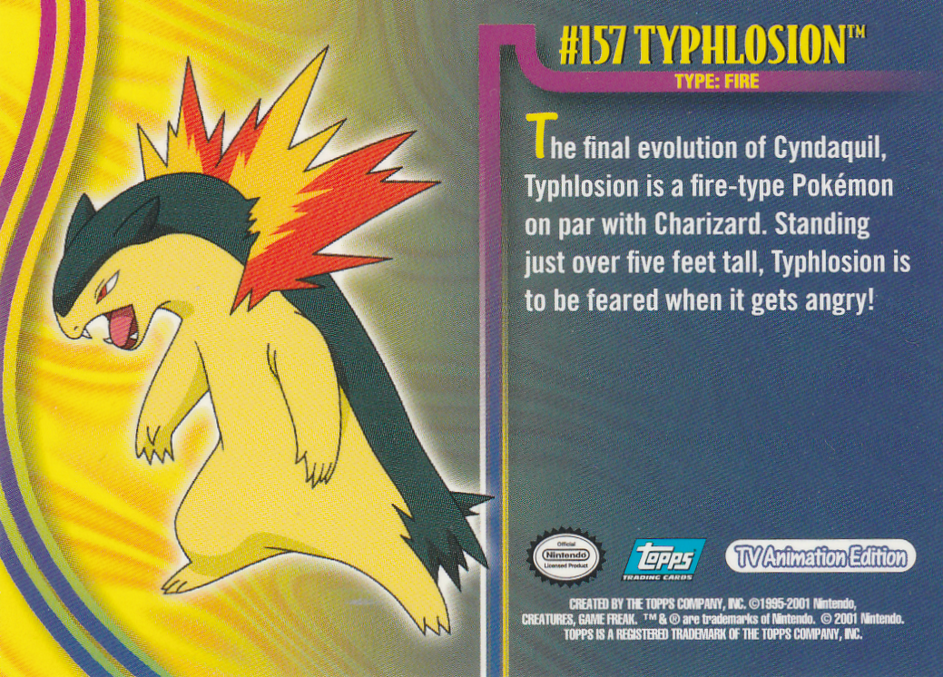 Typhlosion Rückseite