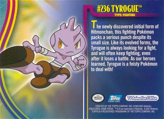Tyrogue Rückseite