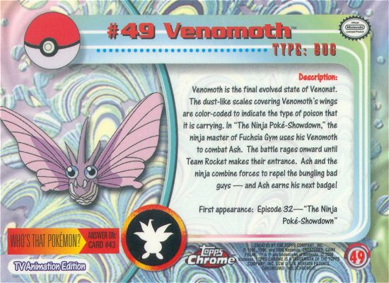 Venomoth Rückseite