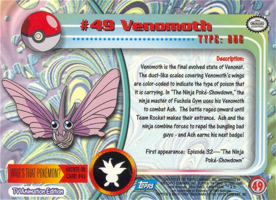 Venomoth Rückseite