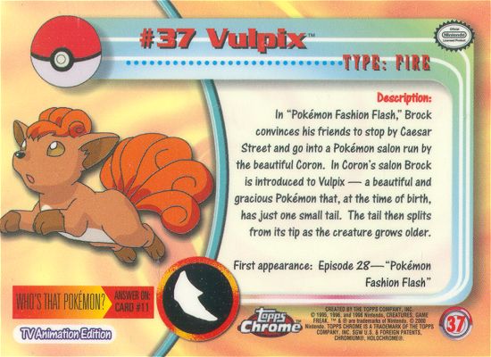 Vulpix Rückseite