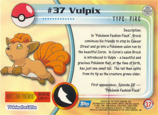 Vulpix Rückseite