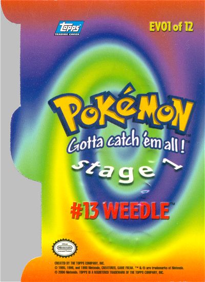 Weedle Rückseite