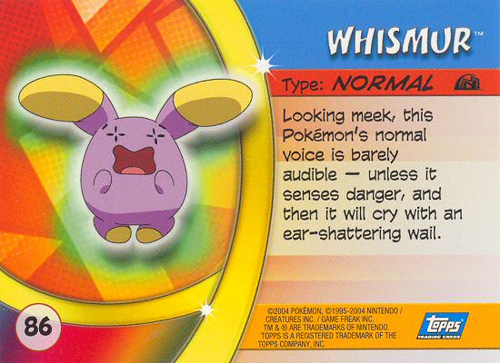 Whismur Rückseite