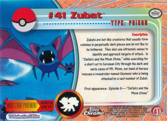 Zubat Rückseite