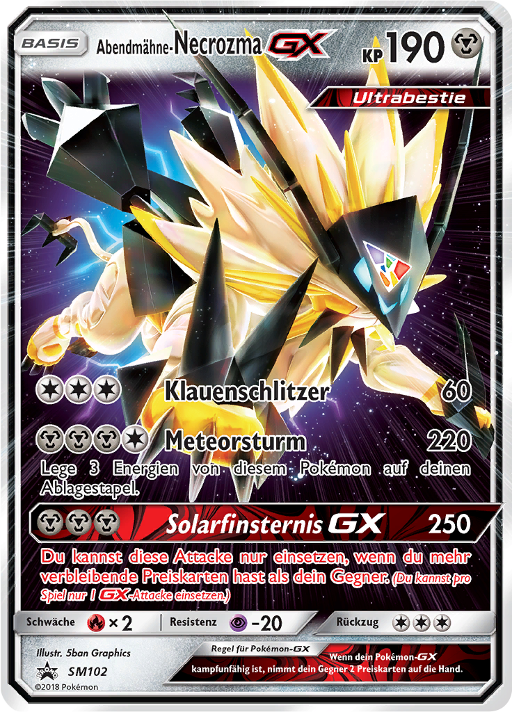 Abendmähne-Necrozma-GX - SM102 - Sun & Moon Promos