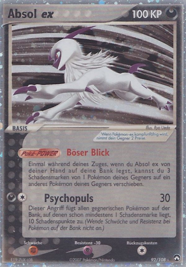Absol ex 92/108 - Wert, Bild & Seltenheit | Pokemonkarte.de