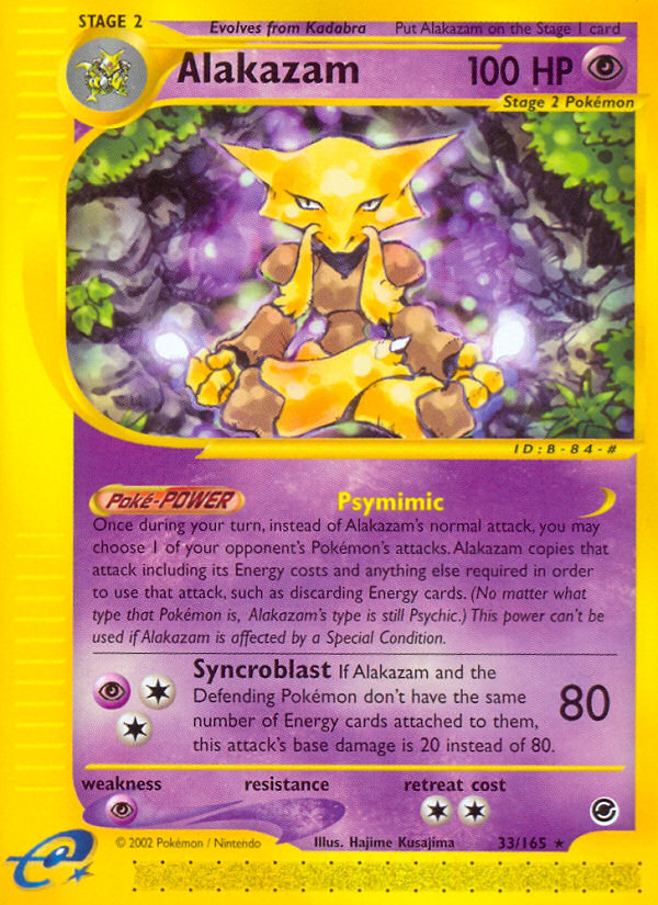 Alakazam - Expedition Base set|Alakazam - Expedition Base set - Reverse Holo