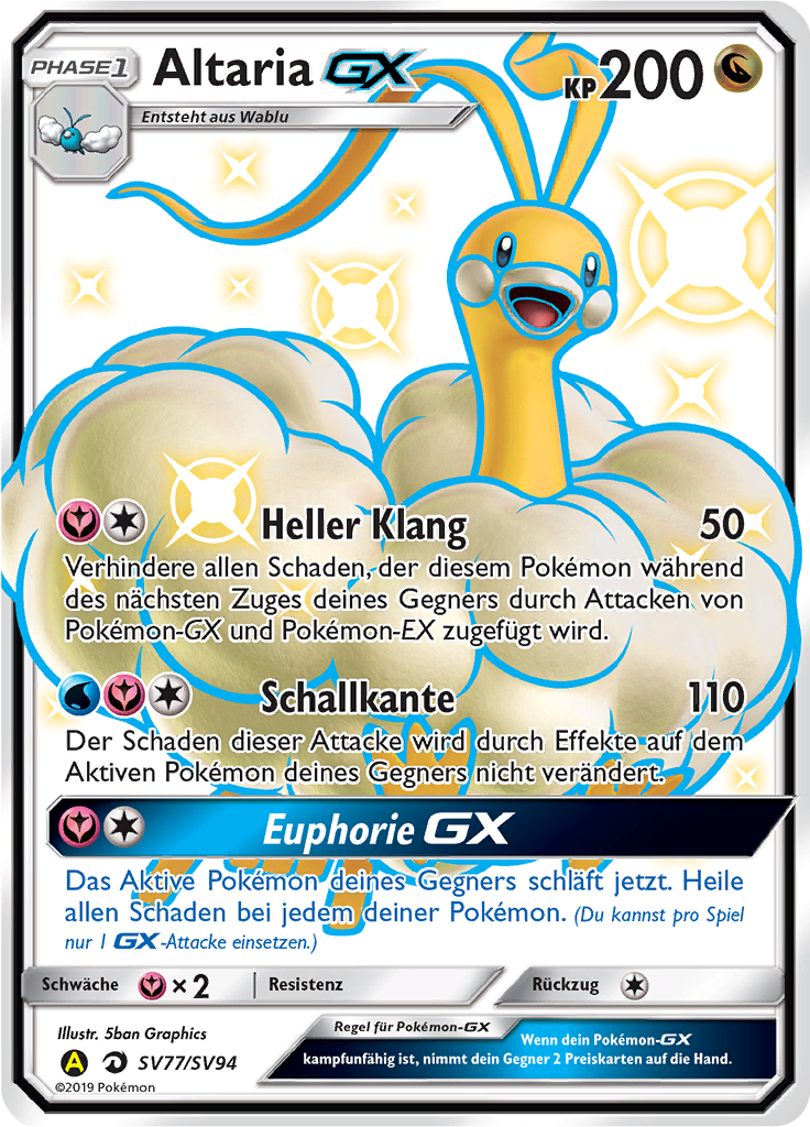 Altaria-GX - SV77 - Verborgenes Schicksal